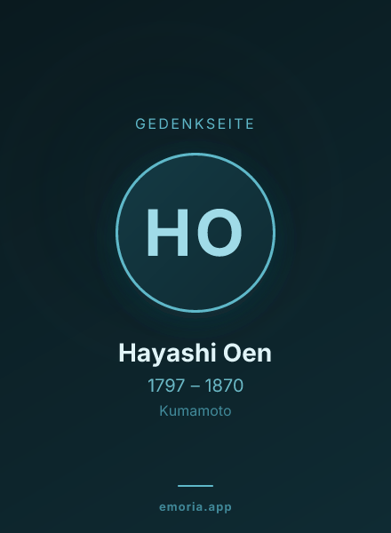 Gedenkportrait von Hayashi Oen
