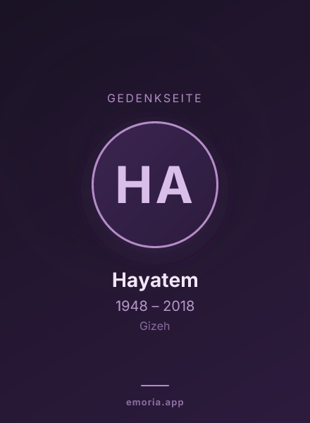 Gedenkportrait von Hayatem