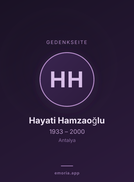 Gedenkportrait von Hayati Hamzaoğlu