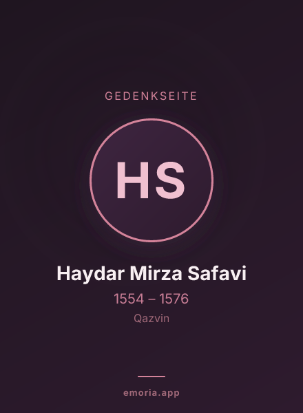 Gedenkportrait von Haydar Mirza Safavi