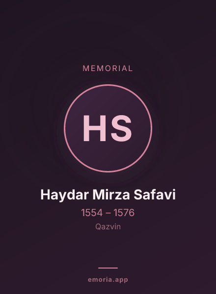 Memorial portrait of Haydar Mirza Safavi