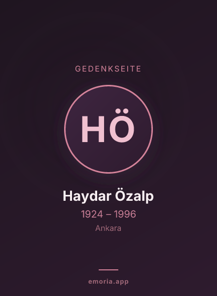 Gedenkportrait von Haydar Özalp