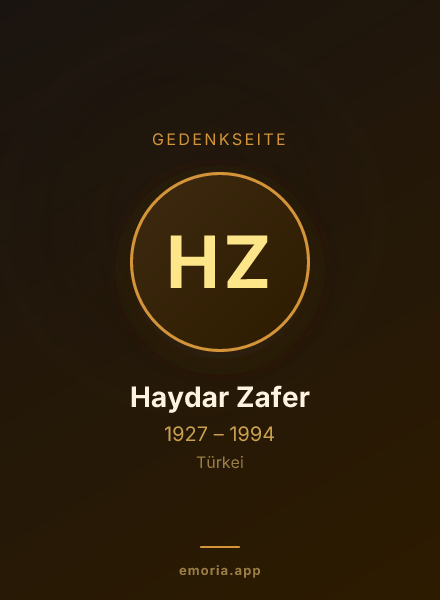 Gedenkportrait von Haydar Zafer