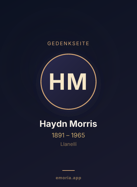 Gedenkportrait von Haydn Morris