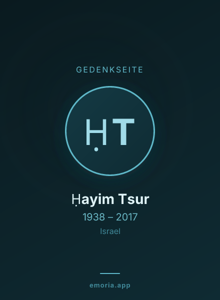 Gedenkportrait von Ḥayim Tsur