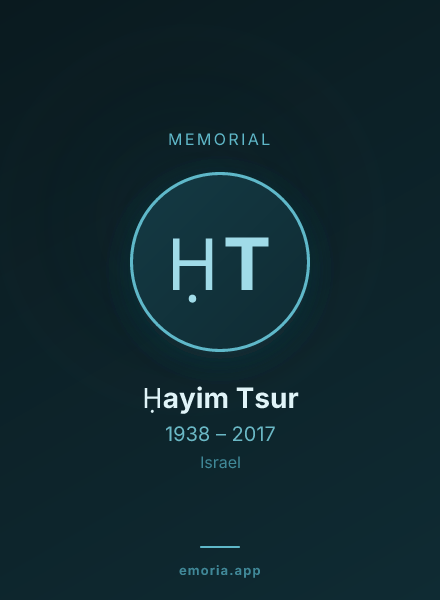 Memorial portrait of Ḥayim Tsur