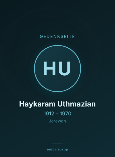 Gedenkportrait von Haykaram Uthmazian