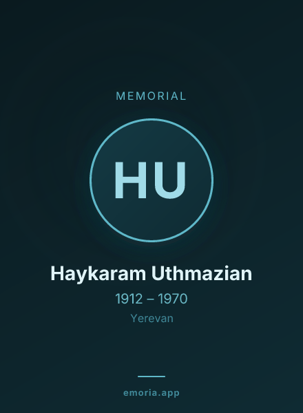 Memorial portrait of Haykaram Uthmazian