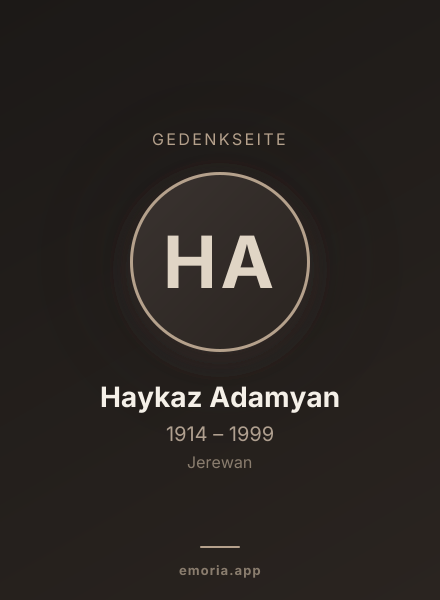 Gedenkportrait von Haykaz Adamyan