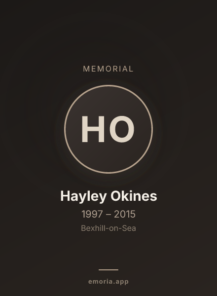 Memorial portrait of Hayley Okines