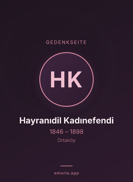 Gedenkportrait von Hayranıdil Kadınefendi