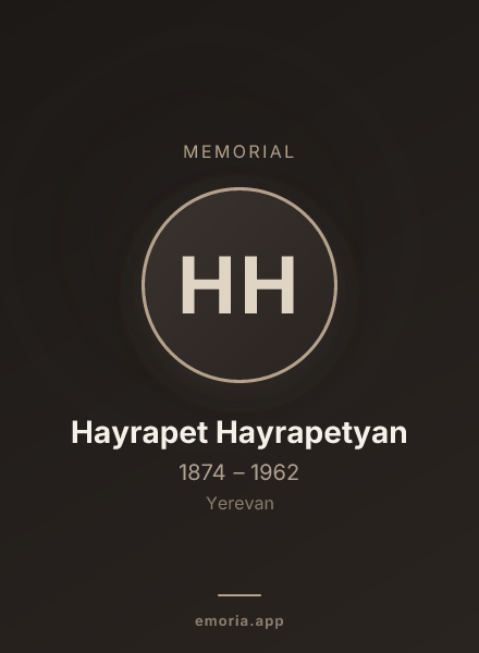 Memorial portrait of Hayrapet Hayrapetyan