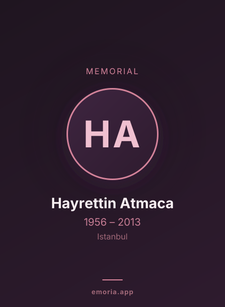 Memorial portrait of Hayrettin Atmaca
