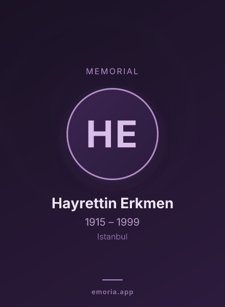 Memorial portrait of Hayrettin Erkmen