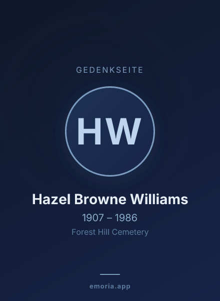 Gedenkportrait von Hazel Browne Williams