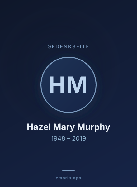 Gedenkportrait von Hazel Mary Murphy