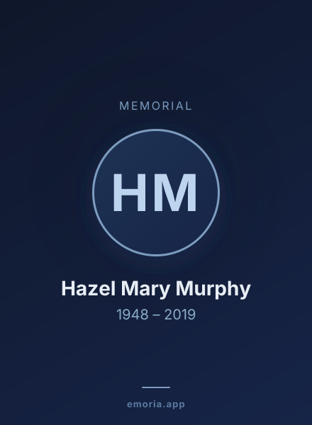 Memorial portrait of Hazel Mary Murphy