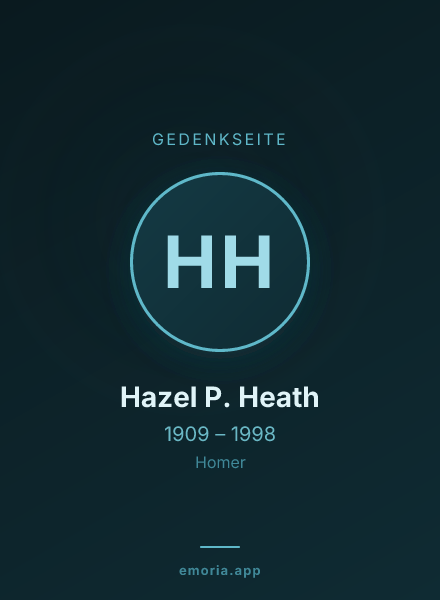Gedenkportrait von Hazel P. Heath
