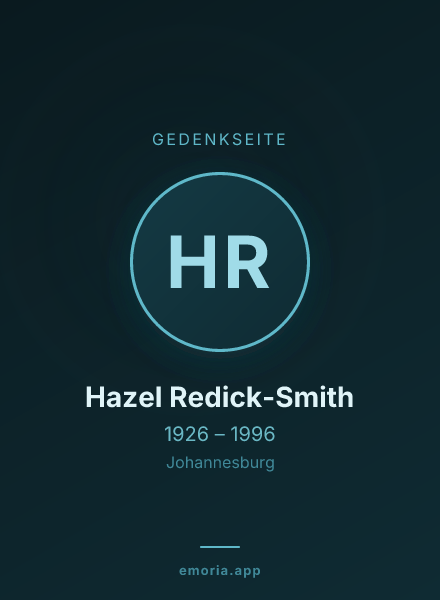 Gedenkportrait von Hazel Redick-Smith