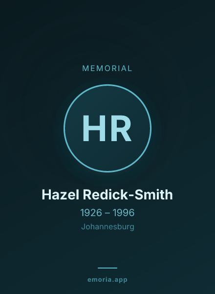 Memorial portrait of Hazel Redick-Smith