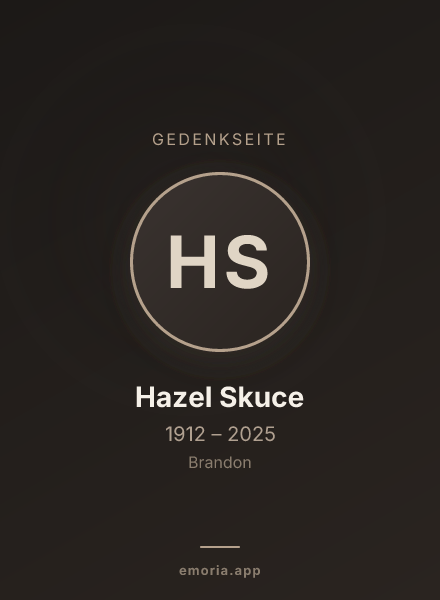 Gedenkportrait von Hazel Skuce