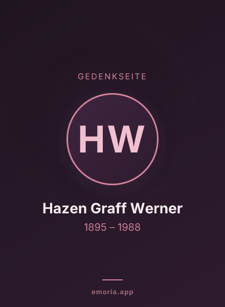 Gedenkportrait von Hazen Graff Werner