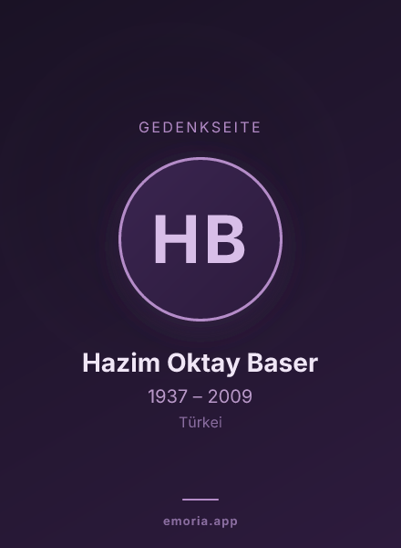 Gedenkportrait von Hazim Oktay Baser