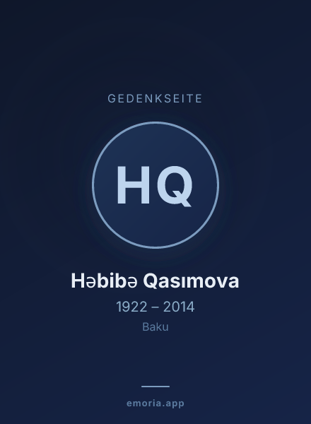 Gedenkportrait von Həbibə Qasımova