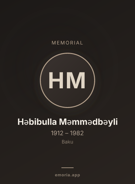 Memorial portrait of Həbibulla Məmmədbəyli