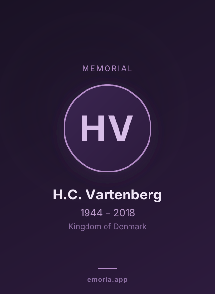 Memorial portrait of H.C. Vartenberg