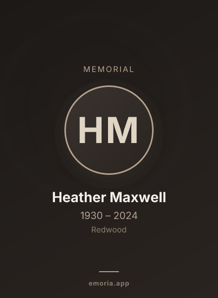 Memorial portrait of Heather Maxwell