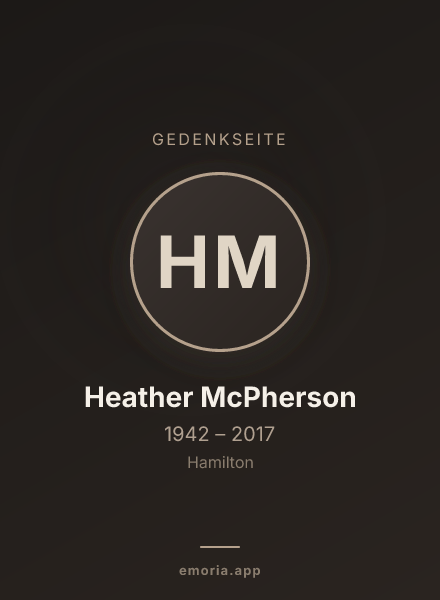 Gedenkportrait von Heather McPherson