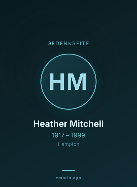 Gedenkportrait von Heather Mitchell