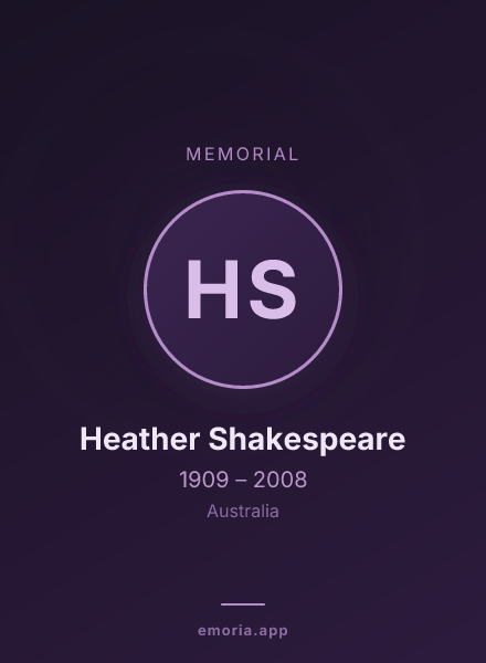 Memorial portrait of Heather Shakespeare