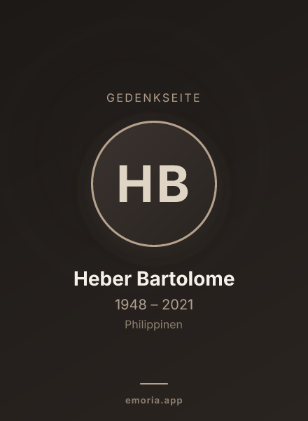 Gedenkportrait von Heber Bartolome