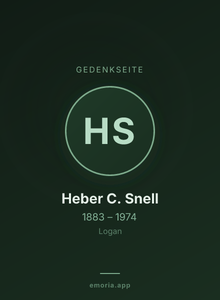 Gedenkportrait von Heber C. Snell