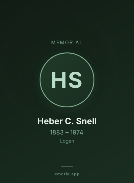 Memorial portrait of Heber C. Snell
