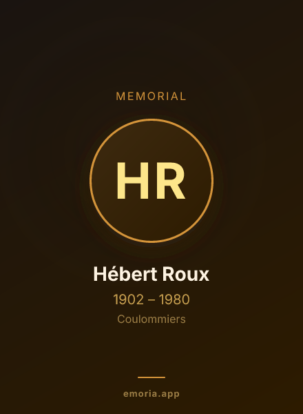 Memorial portrait of Hébert Roux
