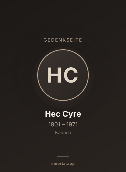 Gedenkportrait von Hec Cyre