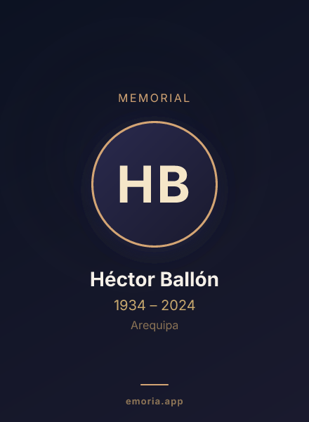 Memorial portrait of Héctor Ballón