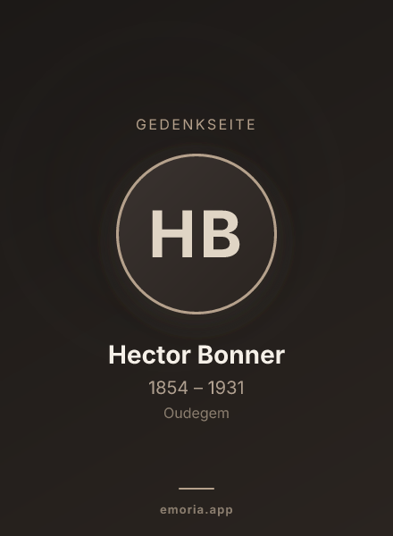 Gedenkportrait von Hector Bonner