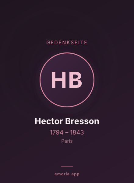 Gedenkportrait von Hector Bresson