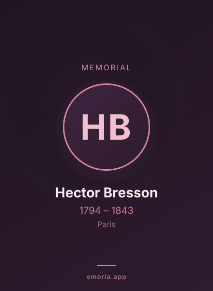 Memorial portrait of Hector Bresson