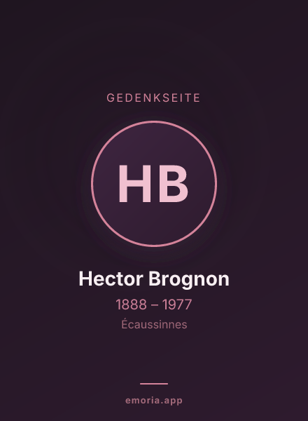 Gedenkportrait von Hector Brognon