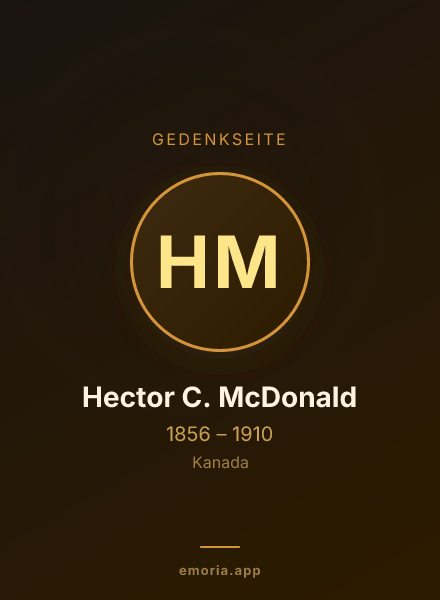 Gedenkportrait von Hector C. McDonald