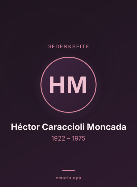 Gedenkportrait von Héctor Caraccioli Moncada