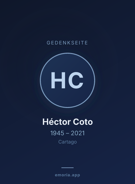 Gedenkportrait von Héctor Coto