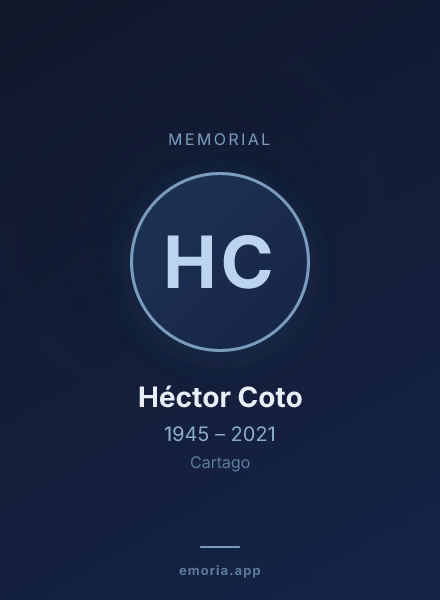 Memorial portrait of Héctor Coto