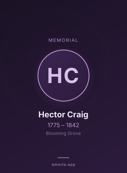Memorial portrait of Hector Craig