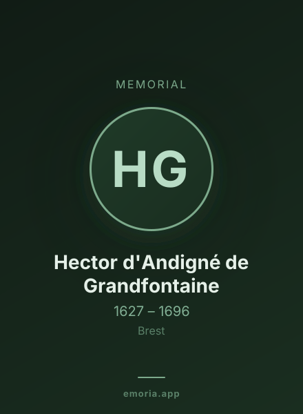 Memorial portrait of Hector d'Andigné de Grandfontaine